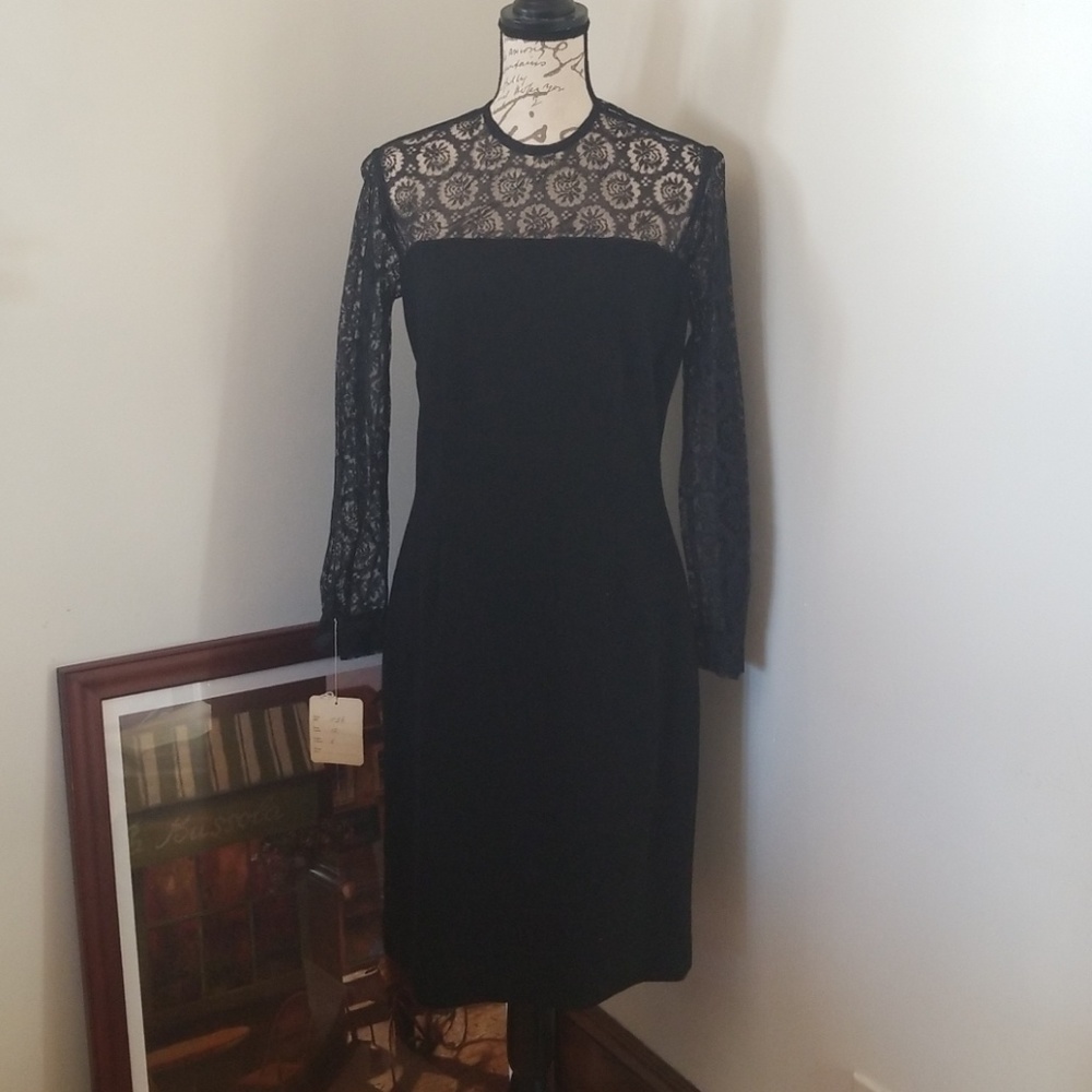 Vintage lace black dress